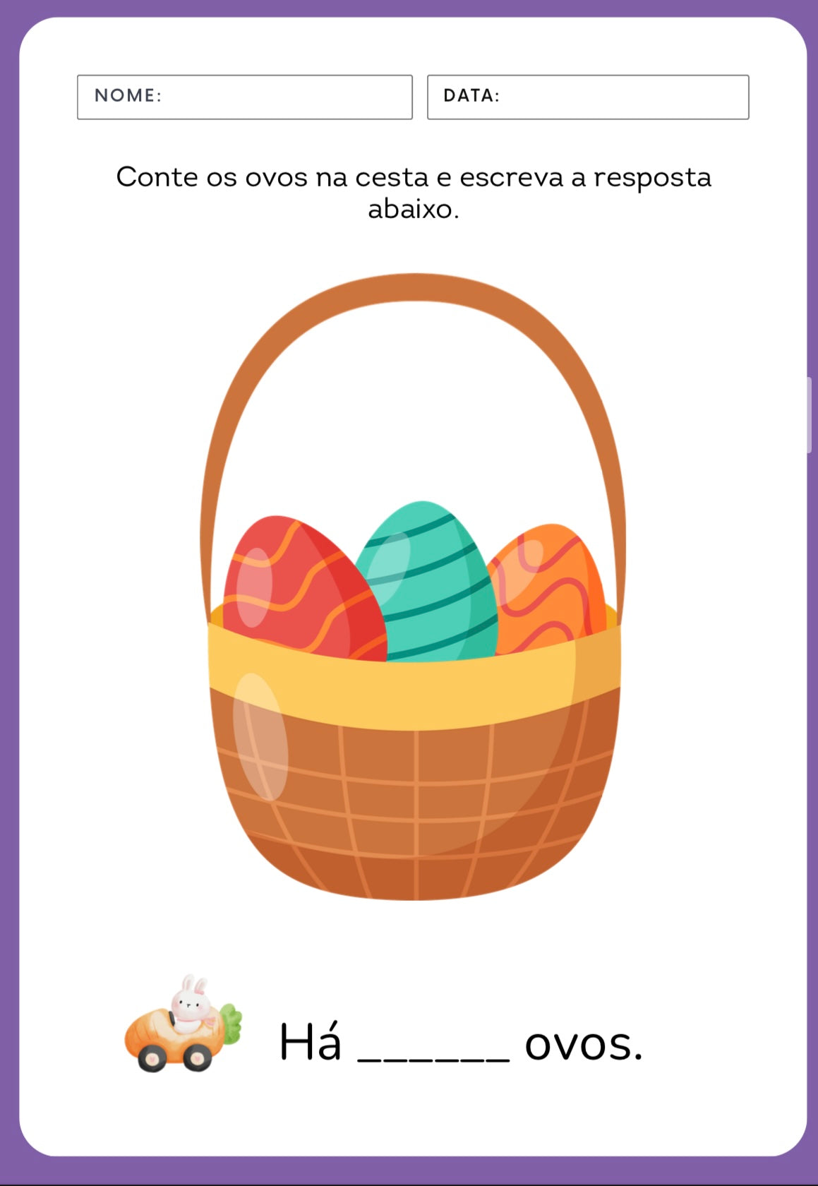 Caderno de atividades para a Páscoa