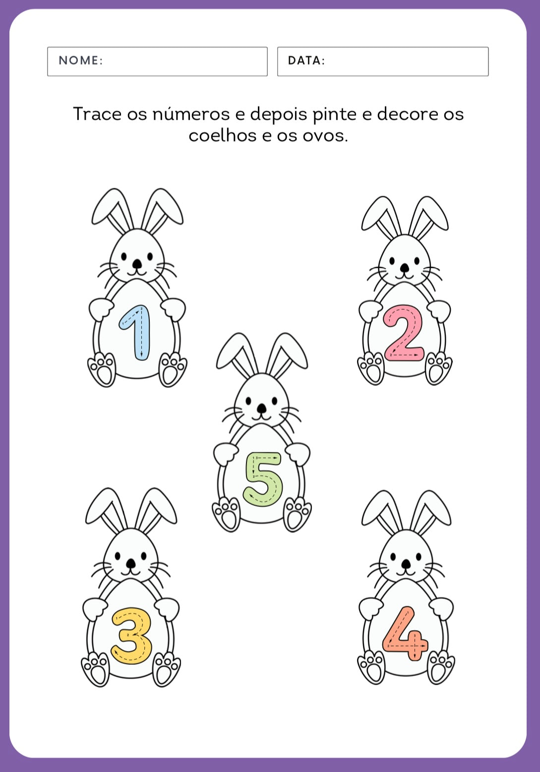 Caderno de atividades para a Páscoa