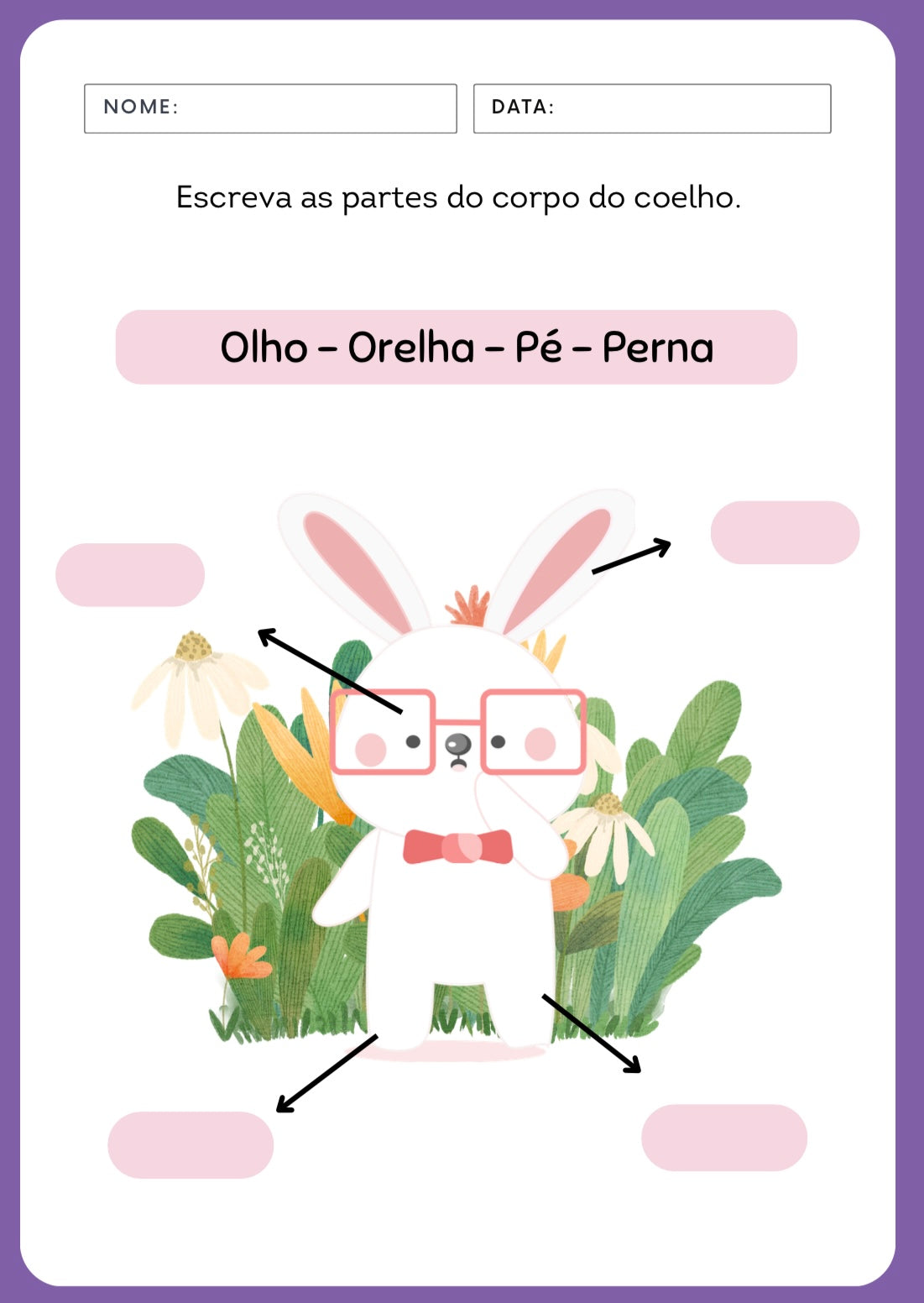 Caderno de atividades para a Páscoa